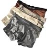 Holibao Boxer da uomo in seta di ghiaccio elegante in seta di gelso, di lusso, traspirante, anti sfregamento, boxer in seta fredda e asciutta, Mix 4 pezzi, XXL