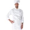 Ristohouse Completo Divisa da Cuoco - Giacca da Cuoco Bianca, Pantalone a Quadretti Sale e Pepe, Cappello Bianco, Grembiule Bianco, per Corsi, Scuola, lavoro, studenti