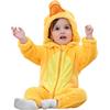 ANUFER Unisex Bambina Cappuccia Pagliaccetto Flanella Carina Animale Tuta Pigiama 0-36 Mesi