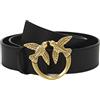 Pinko Love Berry Simply H4 Belt Vite Cintura, Z99Q_Nero-Antique Gold, XS Donna