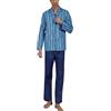 PIER MORI'S Pigiama da Uomo Classico con Collo a Camicia in Pura Flanella Calda di Cotone Art. E020010
