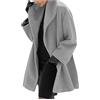 MOKBAY Cappotto Lana Donna Invernale Cappotto Lungo Eleganti Lana Termico Autunno Invernali Curvy Cappottino Invernale Giacche Invernali Donna Giacche Cappottino 5XL