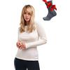Merino.tech Maglia Termica Donna Lana Merinos - 100% Lana Merino + Calzini (Medium, 250 Natural Merinos)
