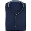 P-Club Camicia Uomo Manica Lunga 100% Puro Lino Taglie Forti Collo alla Coreana 4XL 5XL 6XL (3XL - Blu)