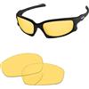 PapaViva Lenti di ricambio per Oakley Split Jacket OO9099, Giallo cristallo - Non polarizzato, Taglia unica