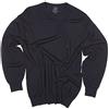 Maxfort Maglia Pullover Taglie Forti Uomo 3312 Misto Lana Girocollo - Nero, 7XL