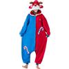Silver Basic Costume da Renna Natalizia per Adulti Tuta Costume Animale per Carnevale, Halloween,Camicia da Notte Invernale in Pile Morbido e Comodo S,Blu-1