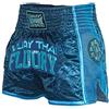 FLUORY Pantaloncini da Muay Thai, box-Shorts, MMA Fight Kick Kleidung für Männer Frauen Kinder Kampfsport Training Grappling-Dunkelblau-XS, Blu scuro, XS