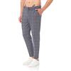 RED BRIDGE Redbridge Pantaloni da jogging da uomo in stile chino, pantaloni per il tempo libero, a quadretti, grigio., L