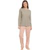 TRAMAS+ Pigiama Donna 100% Cotone, Pigiama Donna con Maglietta Manica Lunga e Pantalone Lungo, Pigiami da Donna, Pigiama 2 Pezzi Donna