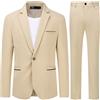 Allthemen Abito 2 Pezzi Uomo Blazer Pantaloni Slim Fit 1 Bottone