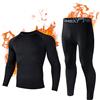 Kiiwah Set Intimo Termico da Uomo Invernale in Pile, Maglia a Manica Lunga e Calzamaglia Termica da Uomo Invernale, Abbigliamento Termico Traspirante per Sport Sci Ciclismo Corsa Calcio Arrampicata