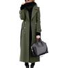 Generic Cappotto lungo doppiopetto invernale da donna, casual, da lavoro, elegante, indossare soprabito