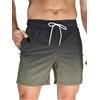 Arcweg Pantaloncini da Nuoto per Uomo con Fodera in Rete, Pantaloncini da Bagno Asciugatura Rapida, Pantaloncini da Nuoto per Uomini con Tasche con Zip, Surf Nuoto Spiaggia