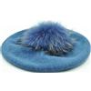 Brillabenny Basco Berretto Donna Lana Cashmere PON PON Pelliccia Vera Cappello Cuffia Donna Hat cap Luxury