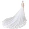 YGLEEULI Wedding Dress Trailing Petticoat Abito da Sposa in Tulle con Pizzo, Gonna Staccabile, Lunghezza Strascico, Abito Donna