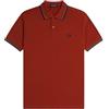 Fred Perry Slim Fit Twin Tipped Polo M3600, rosso, XL