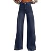 Generisch Pantaloncini da donna jeans extra lunghi, taglie grandi, jeans a vita alta, pantaloni a gamba larga, jeans in denim, pantaloni elasticizzati, pantaloni lunghi e comodi, pantaloni casual, pantaloni per