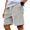 Generico Shorts Uomo Velluto A Coste Tinte Unite con Coulisse con Tasche - Abbigliamento Uomo Pantaloncini Vintage Casual Leggeri Basic, Shorts Spiaggia Vacanze Sportiva Grigio Chiaro L
