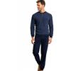 Il Granchio Pigiama Uomo Invernale in Caldo Jacquard - Pigiama Uomo Felpato - Pigiama Uomo Invernale Felpato Effetto Lana (2079 Jeans, XL)