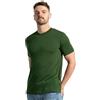 menique Maglietta a maniche corte da uomo in 100% merino, leggera, termica, strato base, traspirante, maglietta a girocollo, per viaggi ed escursioni all'aperto, Verde scuro, XL