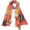 YangtzeStore Long Charmeuse Silk Scarf Classic Art Print (Portrait By Klimt 2)