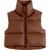 fuinloth Gilet da Donna Primaverile e Autunnale Smanicato Senza in Tinta Unita Giacca Senza Maniche Cappotti con Cerniera