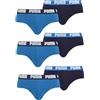 Puma Slip da uomo, confezione da 6 New True Blue/True Blue. L