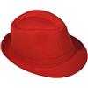 Miobo Cappello di Paglia, Cappello Panama, Cappello Fedora, Design Trilby, Protezione Solare 54 Tinta Unita Rosso