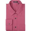 HISDERN Camicia Uomo Unita Tinta Colore Stiratura-Facile Camicie