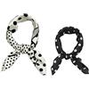 Allegra K 2 sciarpe quadrate da 50 cm a pois anni '50, Bianco e nero., 50*50cm/19.69*19.69(L*W)