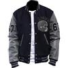 MERCH ATTIRE Giacca bomber da uomo Beverly Hills Cop Eddie Murphy Baseball Tom Hardy Venom Letterman Varsity, 1 ) Lana anteriore - Maniche in pelle PU, XL
