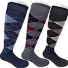 Infinity 12 Paia Calze Lunghe Uomo Caldo Cotone con Disegni Elasticizzate Calzini Lunghi Uomo Fantasie per Stagioni Fredde Prodotto Italiano 39-46(Rombi)