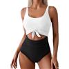 uxxnjfg Costume Intero Donna Curvy Costumi da Bagno Donna a Fascia Sexy Vestiti Coordinati Estivi Senza Segni Abbronzatura Abbigliamento Contenitivo Reggiseno Mare Nero XL