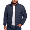 Generico Giacca Invernale Uomo Tinte Unite, Giacca Trapuntata Uomo Cerniera Collo Alto Senza Cappuccio, Piumini Montagna - Giacche Fitness Running Marina XXL