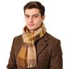 Hamilton Kilts Sciarpa in lana d'agnello 100% sciarpa scozzese Clan Tartan, lussuoso scialle invernale a stola con nappe, Bronzo