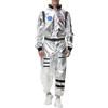 Generico Tuta da Astronauta per Adulti Tuta Costumes da Astronauta Adulto Costume di Uomo E Ragazzo Spaceman in Argento per Carneval Halloween Vestito Uomo Spaceman Suit (01-Black, XL)