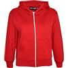 A2Z 4 Kids Bambini Ragazze Ragazzi Plain Vello - Hoodie Plain Red 7-8 Years