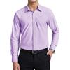 Enlision Camicia No Stiro Uomo Manica Lunga Lilla Elasticizzata Camicia Che Non Si Stropiccia Uomo Elegante Classiche Taglio Regolare Business Ufficio Formale Funerale con Bottoni e Tasca 2XL