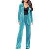 MJGkhiy Tailleur da Donna Elegante Pantalone e Giacca Cerimonia Velluto Tuta Blazer a Maniche Lunghe Business Due Pezzi Set Casual Curvy Completi Lavoro Tinta Unita Completo Autunno Primaverile