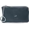 JAGUAR - Portachiavi Uomo, Portachiavi in Pelle Vera Dotato di 2 Cerniere per Riporre Vari Oggetti, Astuccio Borsellino 14x7,5x1cm Arriva in Scatola Firmata Adatta per Regali - Blu