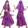 pvucpot Top Bambina Costume Da Ballerina Del Ventre, Abiti Da Ballo Latinno Per Bambine Abiti Costum A Maniche Lunghe Per Danza Del Ventre Bambina Dance Bambin Gonna Frange Ragazze
