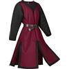 RUMAOZIA Costume da cavaliere medievale da uomo, tunica Templare, tunica rinascimentale, vestito vichingo, retrò, abbigliamento medievale, Waffenrock, gonna da crociato, costumi Halloween Cosplay