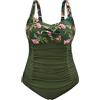 Vijamiy Costume Intero Donna Taglie Forti Controllo Addominale Costumi da Bagno Push Up Imbottito Reggiseno Swimsuit Piscina Stampe di Moda L-4XL