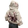 BaeKnyin Felpa con Cappuccio e Zip Cosplay Hip Hop Y2K Harajuku Style Pullover da Uomo Spider Grunge Giacca di Halloween con Cerniera Unisex Hoodie M,Bianco-1