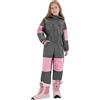 WZMYDBD Tute da Sci Bambine E Ragazze Bambino Tuta da Sci - Piumino con Cappuccio + Pantaloni Completo da Neve 2 Pezzi Tuta da Neve per Bambino Snowsuit Caldo Invernale Salopette E Giacca Cappotto