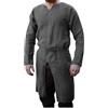 VPQILH Tunica Medievale da Uomo Vendita, Camicia Uomo Larp Knight Camicia a Fessura Maglietta Manica Lunga Camicie di Cotone, Camicia del Rinascimento Maschile Pirata Maschile Rock Robe Cosplay Costume