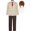 Jilijia Costume Yagami leggero per cosplay, Death Note, uniforme scolastica, set completo, per giochi di ruolo, Halloween, per donne e uomini