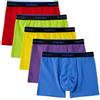 INNERSY Boxer da ragazzo in cotone con passamontagna, confezione da 5, Colore iris, 128/140 cm