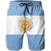 Generic Tronchi per La Spiaggia da Uomo Argentina Flag Pantaloncini da Bagno Asciugatura Rapida Beach Costume da Bagno Multi-Funzioni Beach Shorts per Allenamento, Palestra, Piscine XL